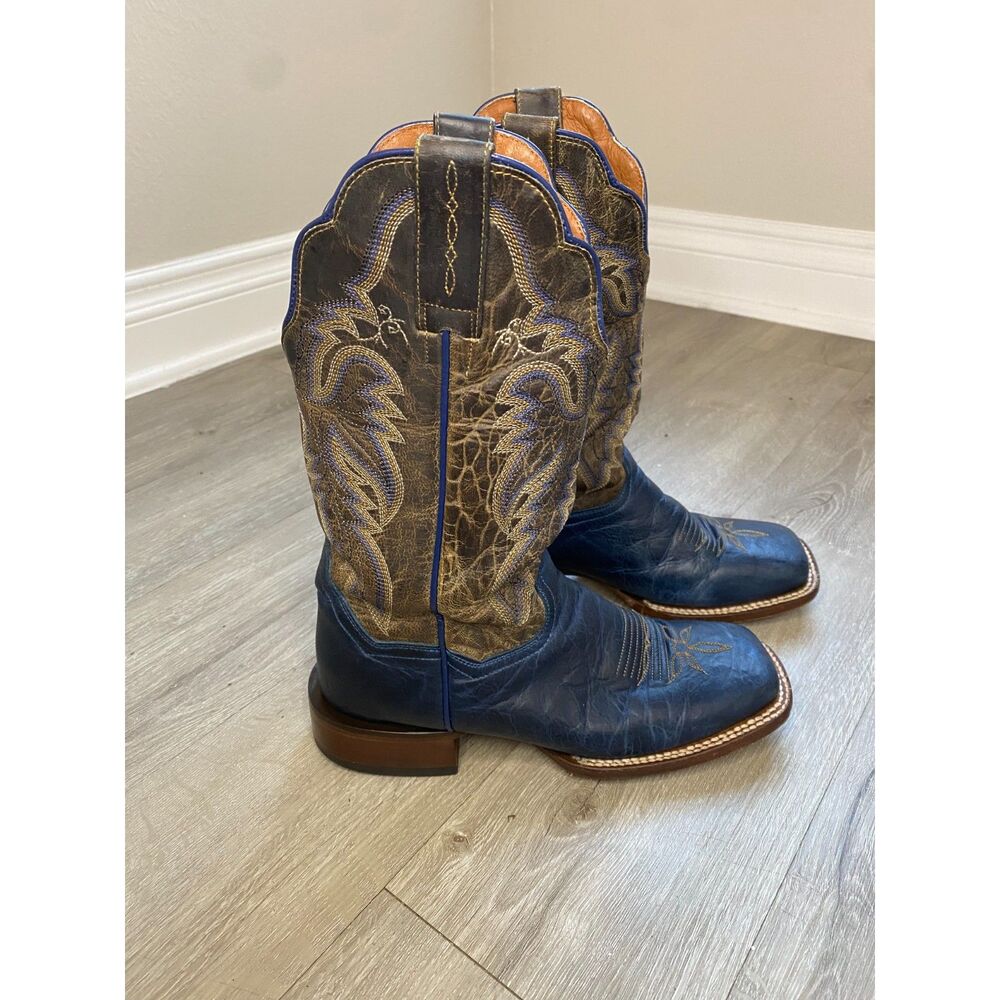 Rare Dan Post Nashville Stampede PBR Western Cowboy Boots Black/Brown Men Size 9